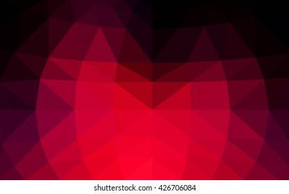 Dark red polygonal illustration, which consist of triangles. Triangular design for your business. Creative geometric background in Origami style with gradient.