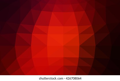 Dark red polygonal illustration, which consist of triangles. Triangular design for your business. Creative geometric background in Origami style with gradient.