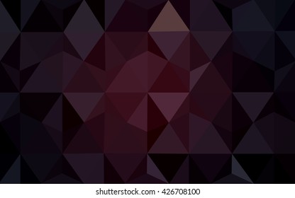 Dark red polygonal illustration, which consist of triangles. Geometric background in Origami style with gradient. Triangular design for your business.