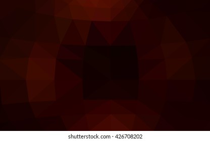 Dark red polygonal illustration, which consist of triangles. Triangular design for your business. Creative geometric background in Origami style with gradient.