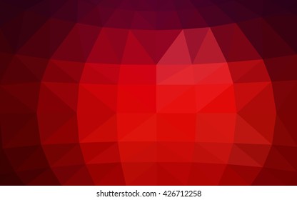 Dark red polygonal illustration, which consist of triangles. Triangular design for your business. Creative geometric background in Origami style with gradient.