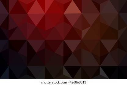 Dark red polygonal illustration, which consist of triangles. Geometric background in Origami style with gradient. Triangular design for your business.