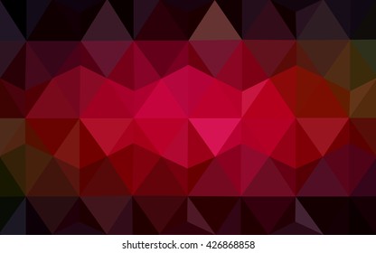 Dark red polygonal illustration, which consist of triangles. Geometric background in Origami style with gradient. Triangular design for your business.