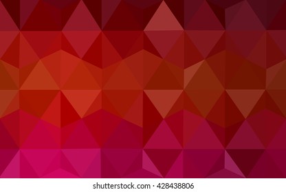 Dark red polygonal illustration, which consist of triangles. Geometric background in Origami style with gradient. Triangular design for your business.