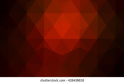 Dark red polygonal illustration, which consist of triangles. Geometric background in Origami style with gradient. Triangular design for your business.