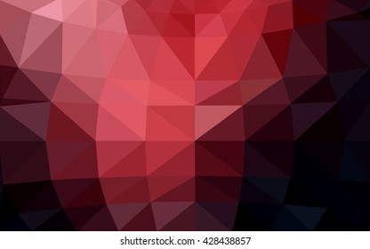 Dark red polygonal illustration, which consist of triangles. Triangular design for your business. Creative geometric background in Origami style with gradient.