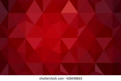 Dark red polygonal illustration, which consist of triangles. Geometric background in Origami style with gradient. Triangular design for your business.