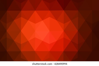Dark red polygonal illustration, which consist of triangles. Geometric background in Origami style with gradient. Triangular design for your business.