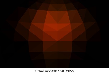 Dark red polygonal illustration, which consist of triangles. Triangular design for your business. Creative geometric background in Origami style with gradient.