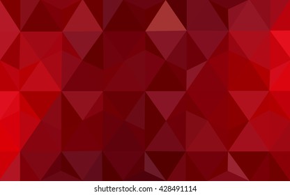 Dark red polygonal illustration, which consist of triangles. Geometric background in Origami style with gradient. Triangular design for your business.