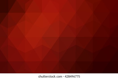 Dark red polygonal illustration, which consist of triangles. Geometric background in Origami style with gradient. Triangular design for your business.