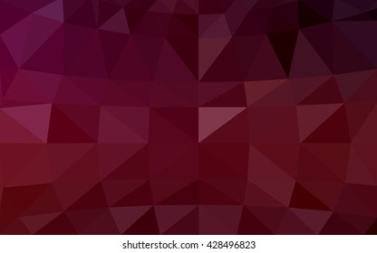 Dark red polygonal illustration, which consist of triangles. Triangular design for your business. Creative geometric background in Origami style with gradient.