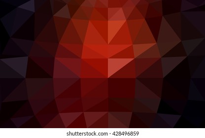 Dark red polygonal illustration, which consist of triangles. Triangular design for your business. Creative geometric background in Origami style with gradient.