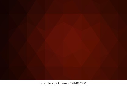 Dark red polygonal illustration, which consist of triangles. Geometric background in Origami style with gradient. Triangular design for your business.