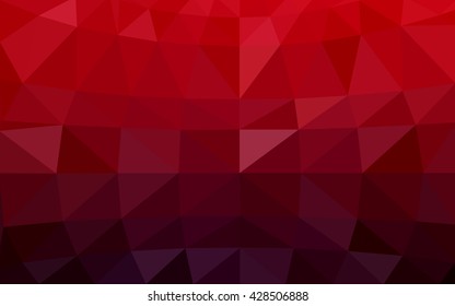 Dark red polygonal illustration, which consist of triangles. Triangular design for your business. Creative geometric background in Origami style with gradient.