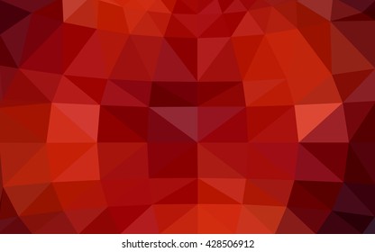 Dark red polygonal illustration, which consist of triangles. Triangular design for your business. Creative geometric background in Origami style with gradient.