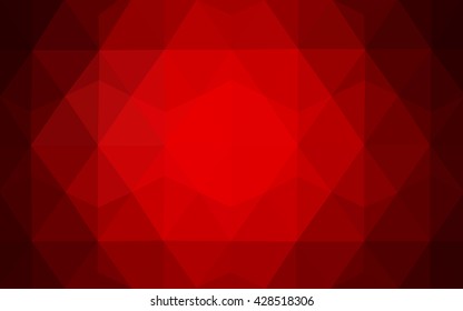 Dark red polygonal illustration, which consist of triangles. Geometric background in Origami style with gradient. Triangular design for your business.