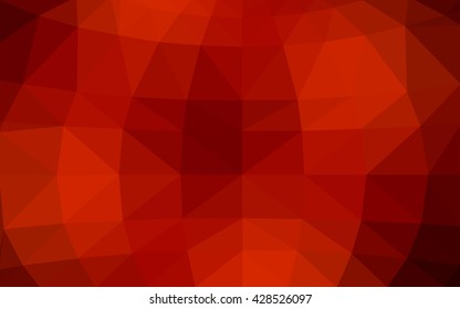 Dark red polygonal illustration, which consist of triangles. Triangular design for your business. Creative geometric background in Origami style with gradient.