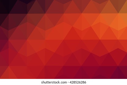 Dark red polygonal illustration, which consist of triangles. Geometric background in Origami style with gradient. Triangular design for your business.