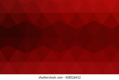 Dark red polygonal illustration, which consist of triangles. Geometric background in Origami style with gradient. Triangular design for your business.