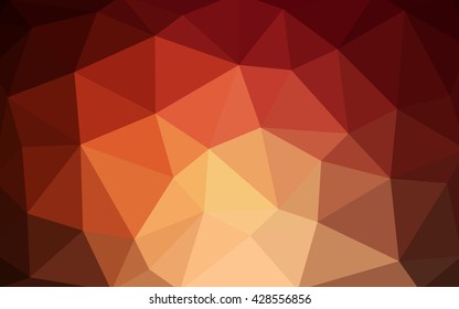 Dark red polygonal illustration, which consist of triangles. Triangular design for your business. Creative geometric background in Origami style with gradient.