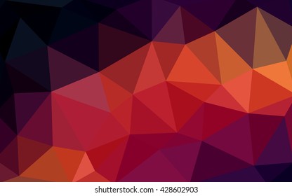 Dark red polygonal illustration, which consist of triangles. Triangular design for your business. Creative geometric background in Origami style with gradient.