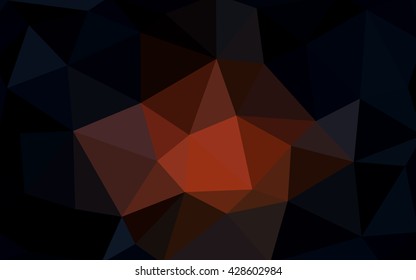 Dark red polygonal illustration, which consist of triangles. Triangular design for your business. Creative geometric background in Origami style with gradient.
