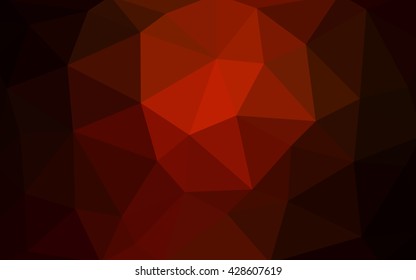 Dark red polygonal illustration, which consist of triangles. Triangular design for your business. Creative geometric background in Origami style with gradient.