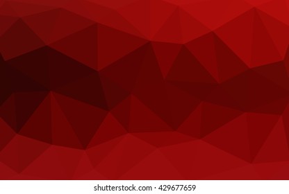 Dark red polygonal illustration, which consist of triangles. Triangular design for your business. Creative geometric background in Origami style with gradient.