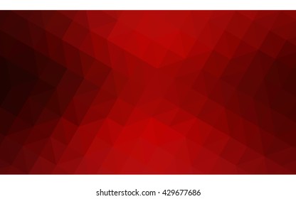 Dark red polygonal illustration, which consist of triangles. Geometric background in Origami style with gradient. Triangular design for your business.