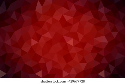 Dark red polygonal illustration, which consist of triangles. Geometric background in Origami style with gradient. Triangular design for your business.