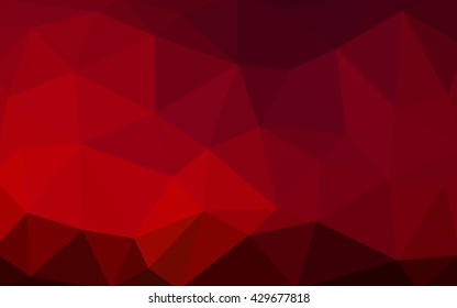 Dark red polygonal illustration, which consist of triangles. Triangular design for your business. Creative geometric background in Origami style with gradient.