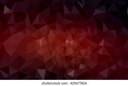 Dark red polygonal illustration, which consist of triangles. Geometric background in Origami style with gradient. Triangular design for your business.