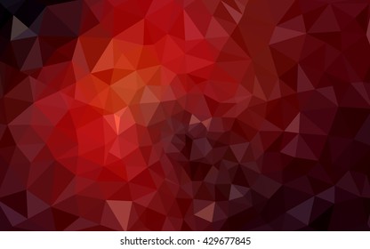 Dark red polygonal illustration, which consist of triangles. Geometric background in Origami style with gradient. Triangular design for your business.