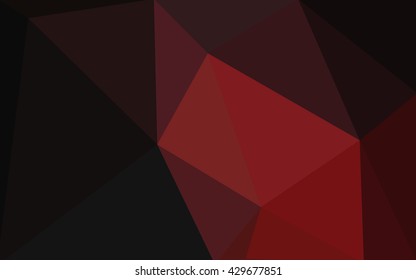 Dark red polygonal illustration, which consist of triangles. Geometric background in Origami style with gradient. Triangular design for your business.