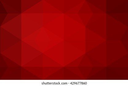 Dark red polygonal illustration, which consist of triangles. Geometric background in Origami style with gradient. Triangular design for your business.