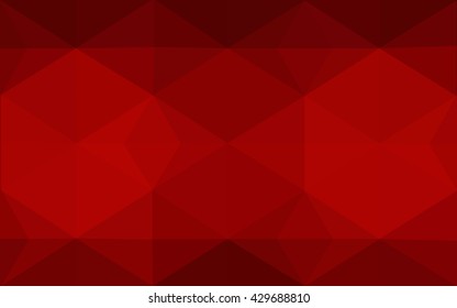 Dark red polygonal illustration, which consist of triangles. Geometric background in Origami style with gradient. Triangular design for your business.