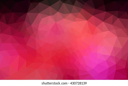 Dark red polygonal illustration, which consist of triangles. Geometric background in Origami style with gradient. Triangular design for your business.