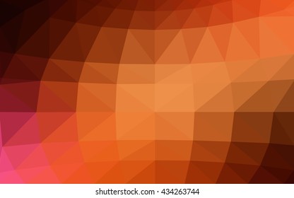 Dark red polygonal illustration, which consist of triangles. Triangular design for your business. Creative geometric background in Origami style with gradient.