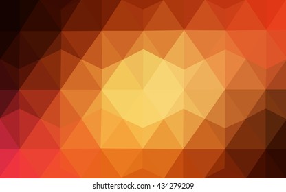 Dark red polygonal illustration, which consist of triangles. Geometric background in Origami style with gradient. Triangular design for your business.