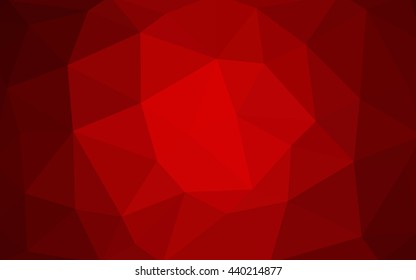 Dark red polygonal illustration, which consist of triangles. Triangular design for your business. Creative geometric background in Origami style with gradient.