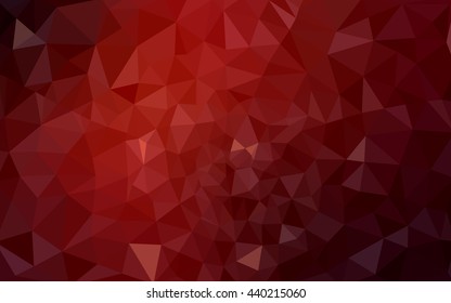 Dark red polygonal illustration, which consist of triangles. Geometric background in Origami style with gradient. Triangular design for your business.