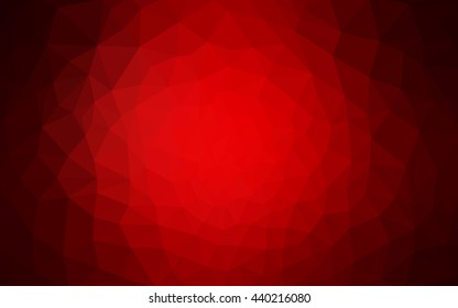 Dark red polygonal illustration, which consist of triangles. Geometric background in Origami style with gradient. Triangular design for your business.