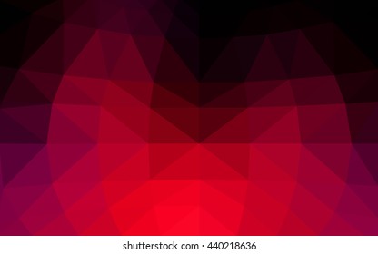 Dark red polygonal illustration, which consist of triangles. Triangular design for your business. Creative geometric background in Origami style with gradient.