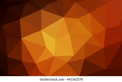 Dark red polygonal illustration, which consist of triangles. Triangular design for your business. Creative geometric background in Origami style with gradient.