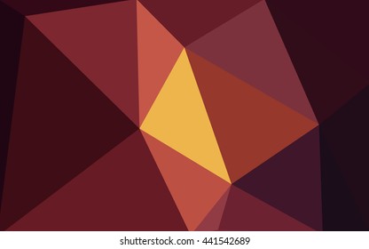 Dark red polygonal illustration, which consist of triangles. Geometric background in Origami style with gradient. Triangular design for your business.