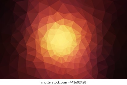 Dark red polygonal illustration, which consist of triangles. Geometric background in Origami style with gradient. Triangular design for your business.