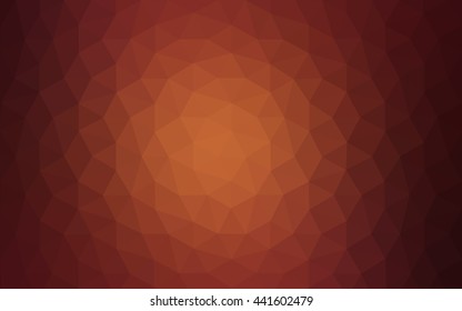 Dark red polygonal illustration, which consist of triangles. Geometric background in Origami style with gradient. Triangular design for your business.