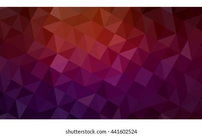 Dark red polygonal illustration, which consist of triangles. Geometric background in Origami style with gradient. Triangular design for your business.