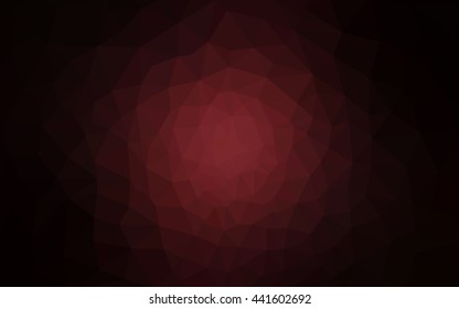 Dark red polygonal illustration, which consist of triangles. Geometric background in Origami style with gradient. Triangular design for your business.